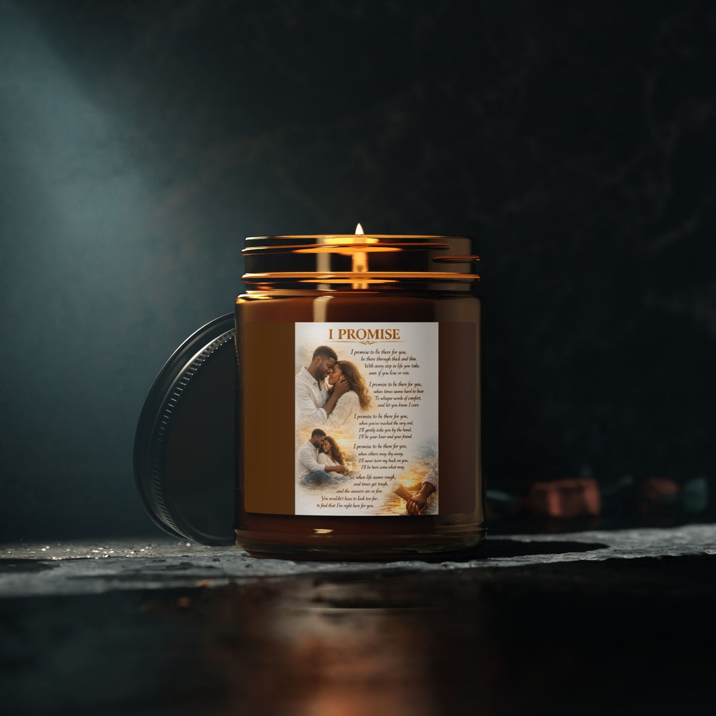 I Promise Scented Soy Candle (Multi-Size, Amber Jar)