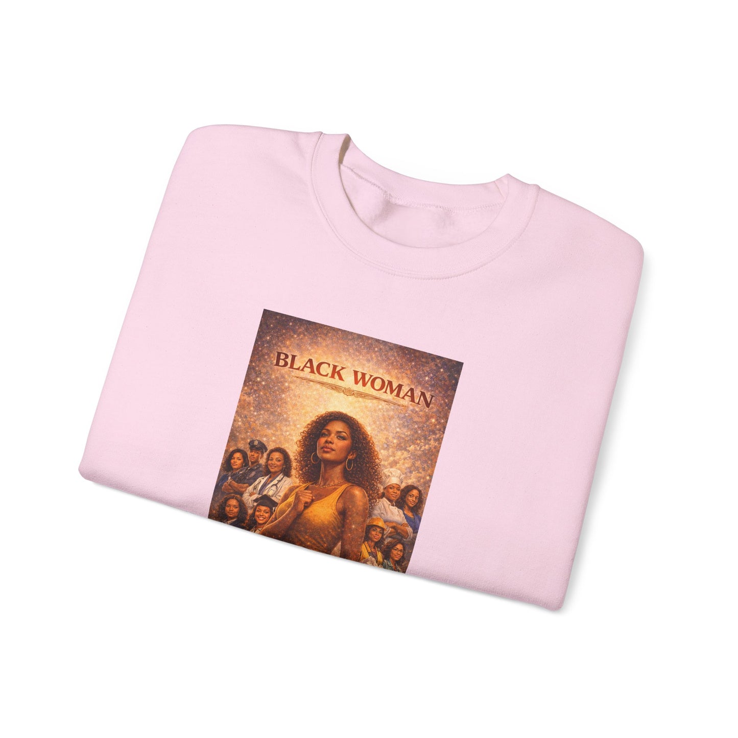 Black Woman - Unisex Heavy Blend™ Crewneck Sweatshirt