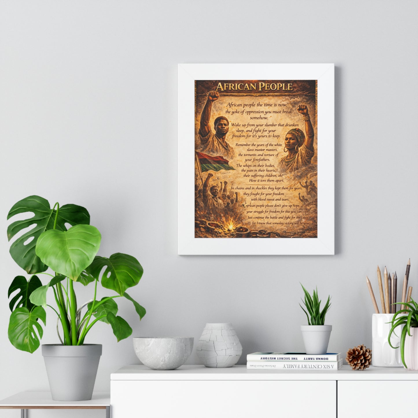 African People Framed Vertical Poster