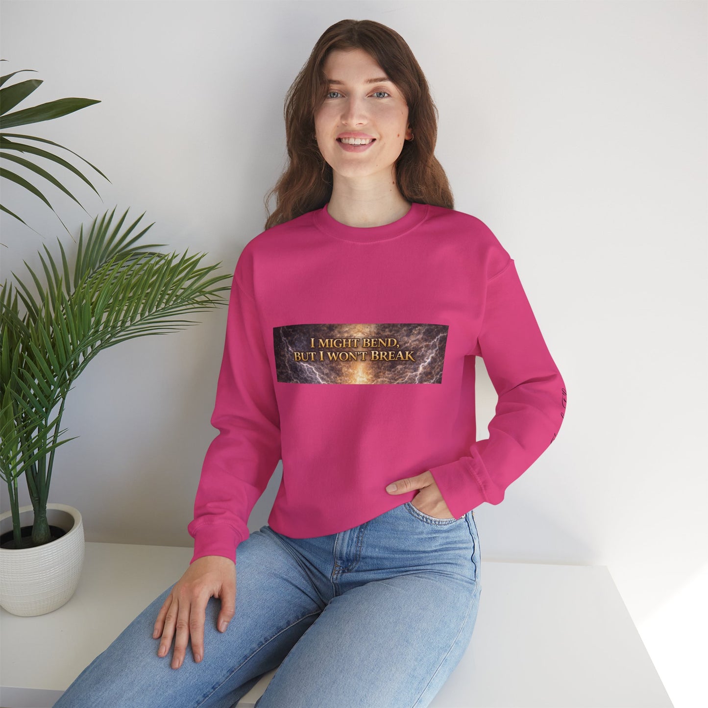 Unisex Heavy Blend™ Crewneck Sweatshirt - I Might Bend, I Won't Break
