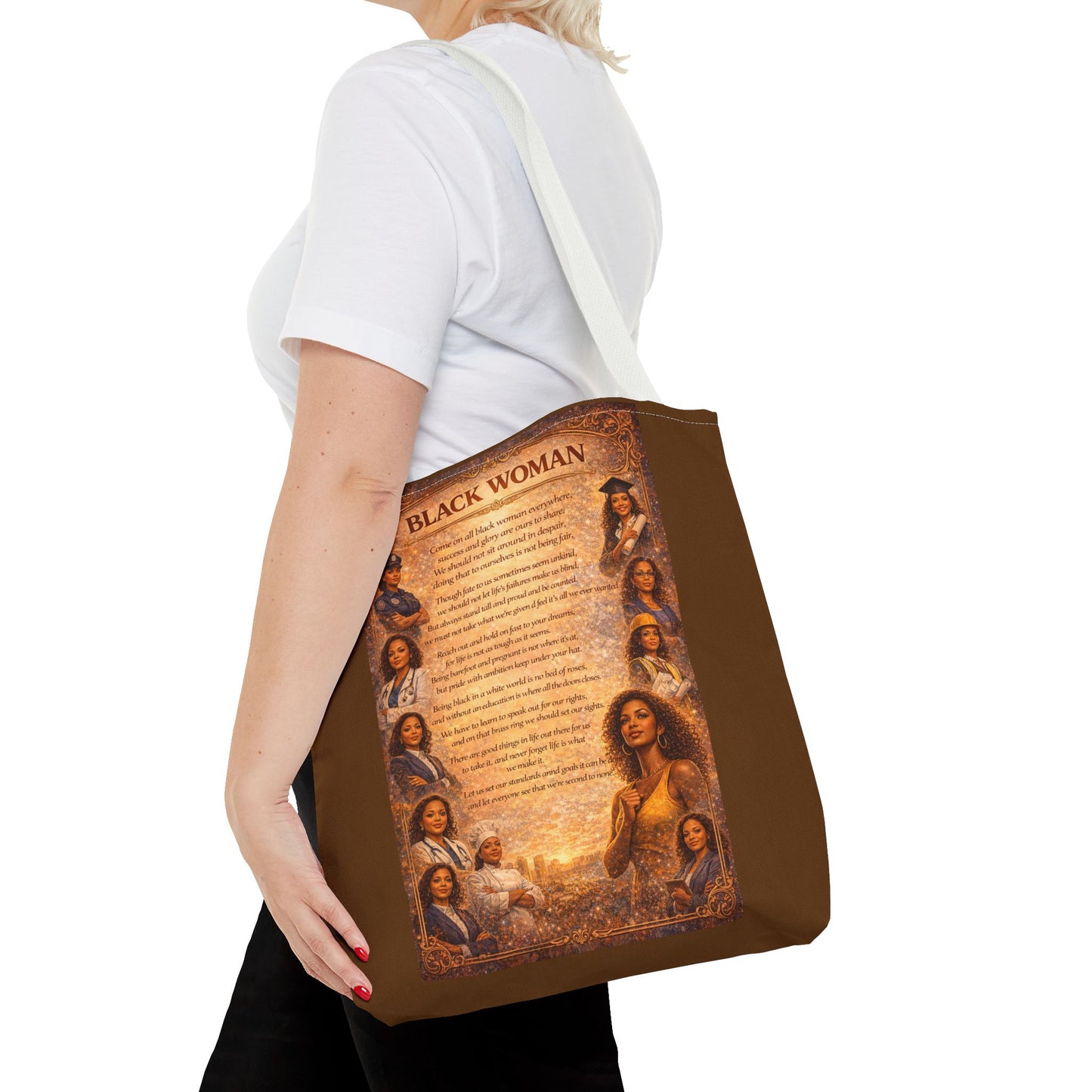 Black Woman Tote Bag