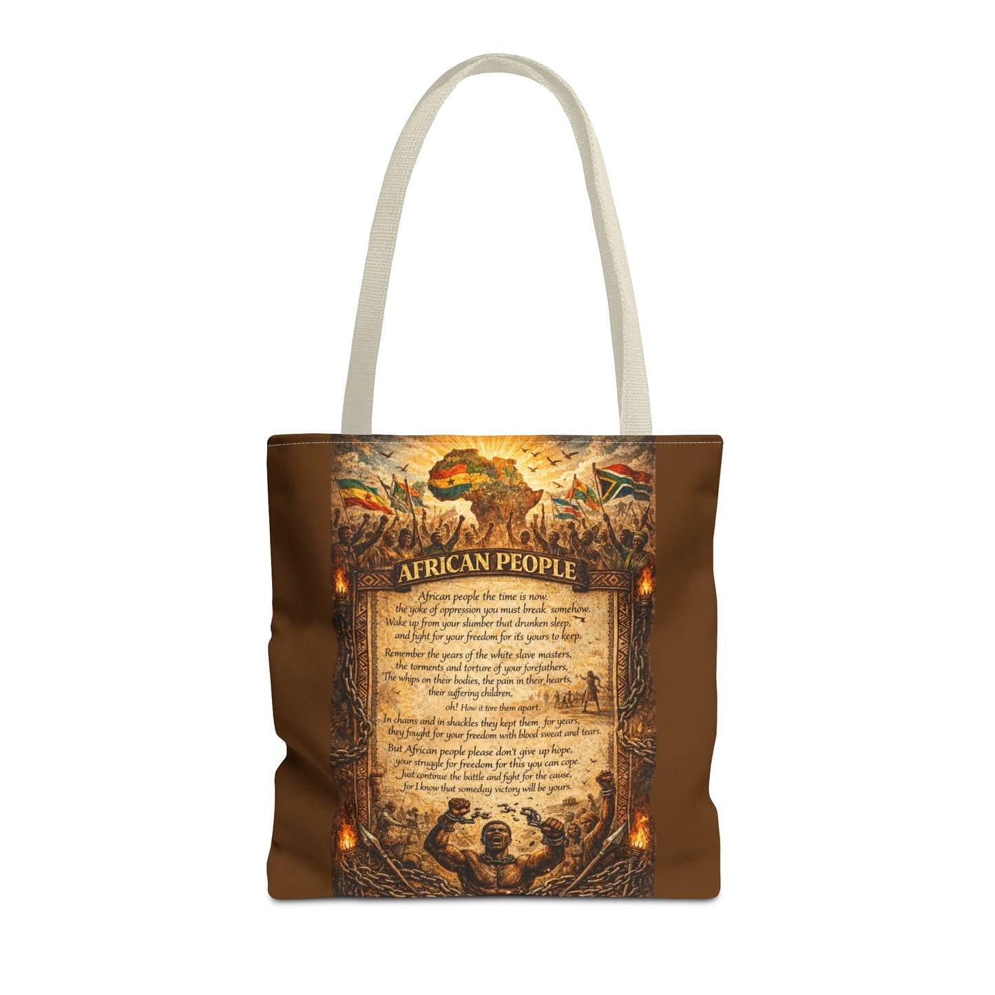 African People Brown Tote Bag