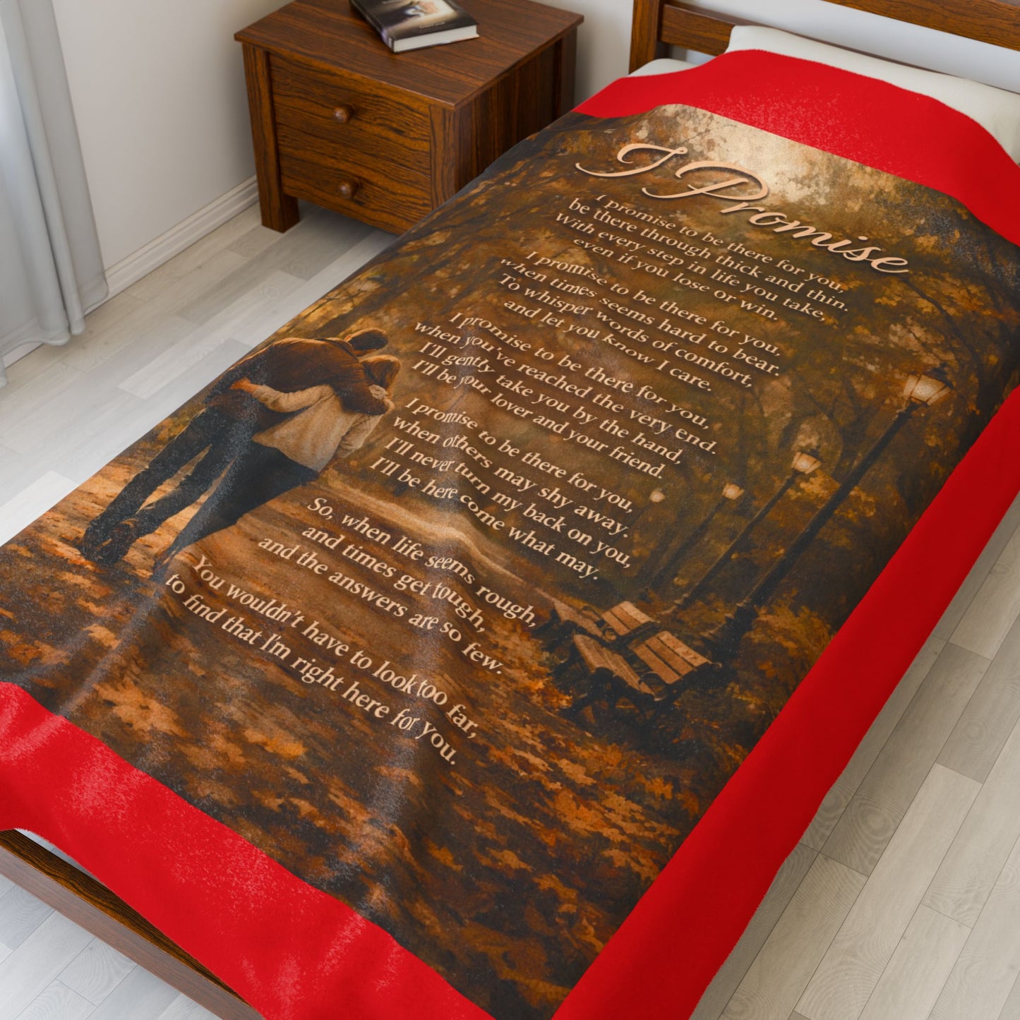 Red Velveteen Plush Blanket