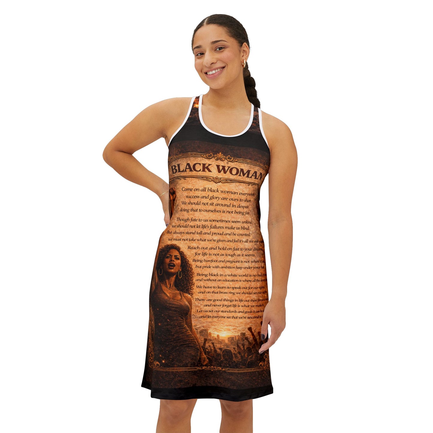 Women's Racerback Dress - Black Woman
