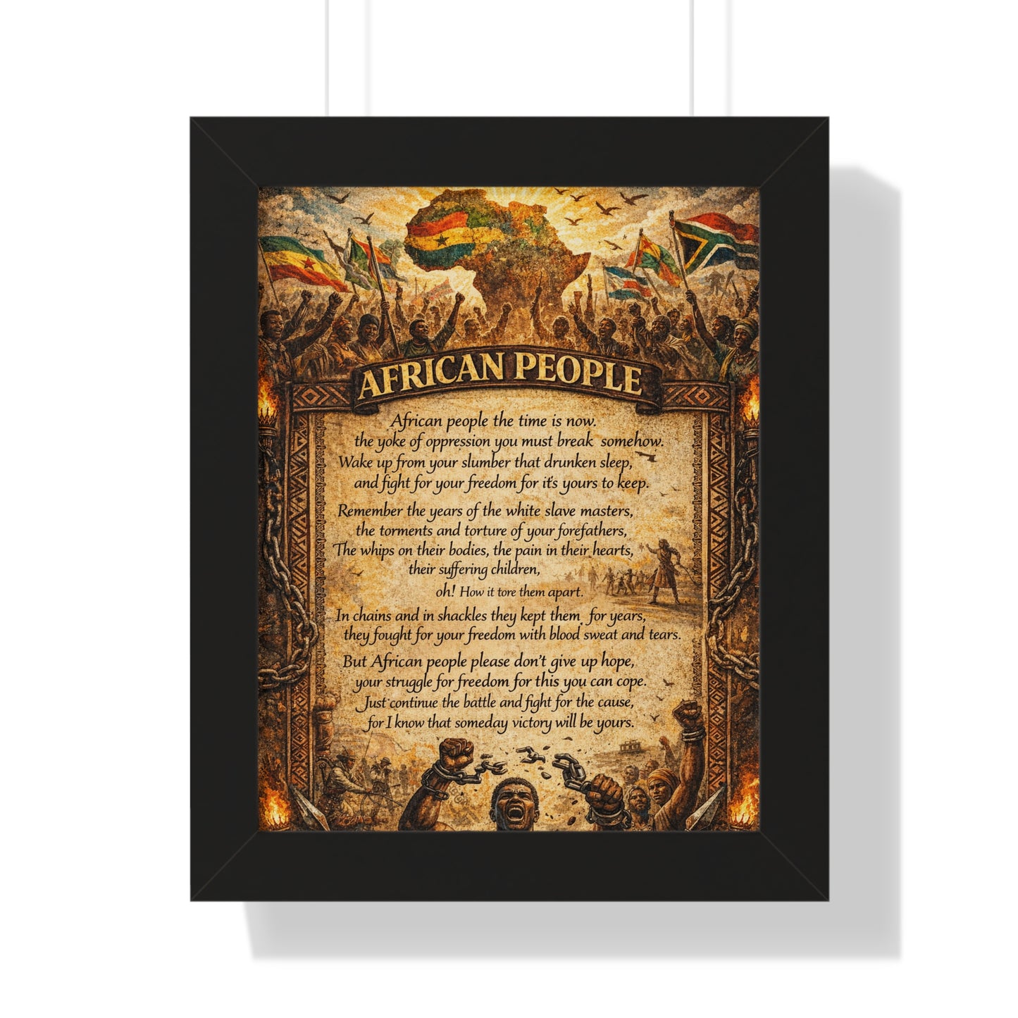 African People 1 Framed Vertical Poster