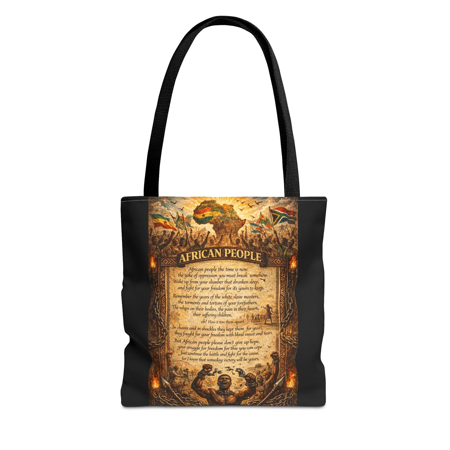 African People Black Tote Bag
