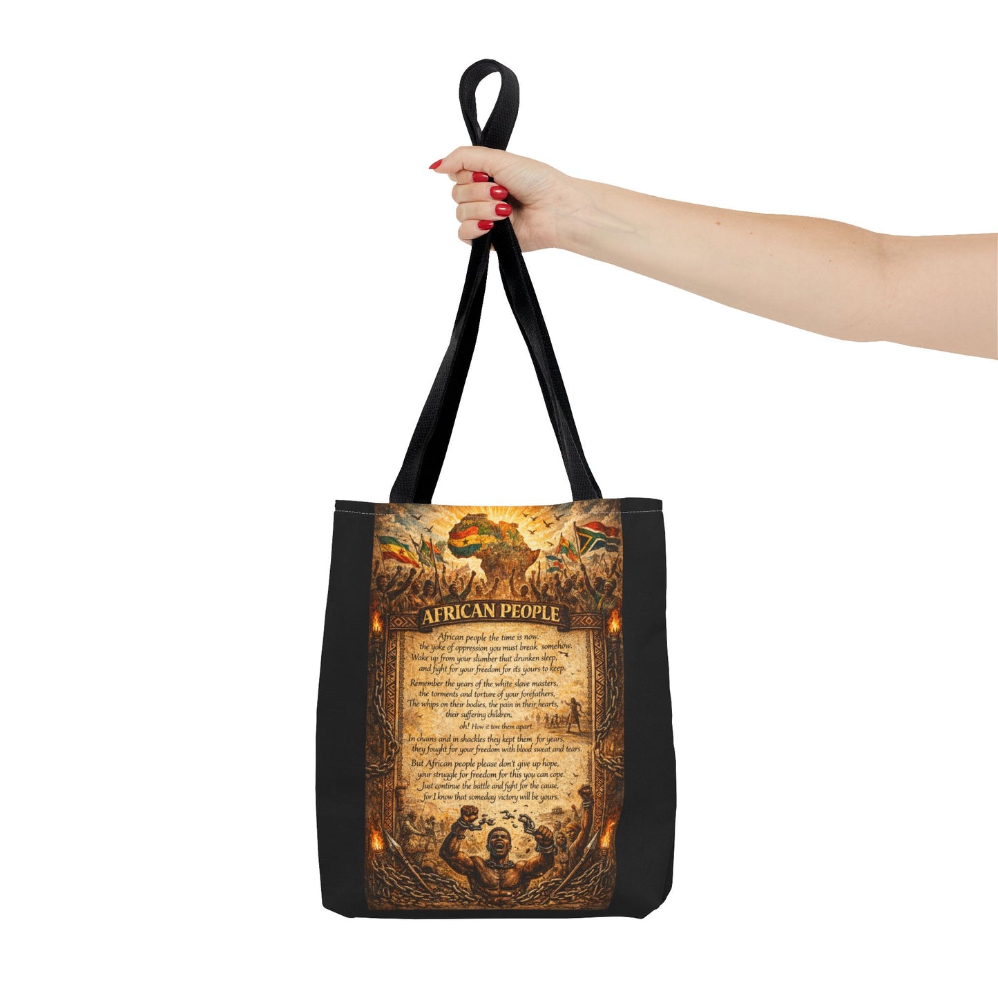 African People Black Tote Bag