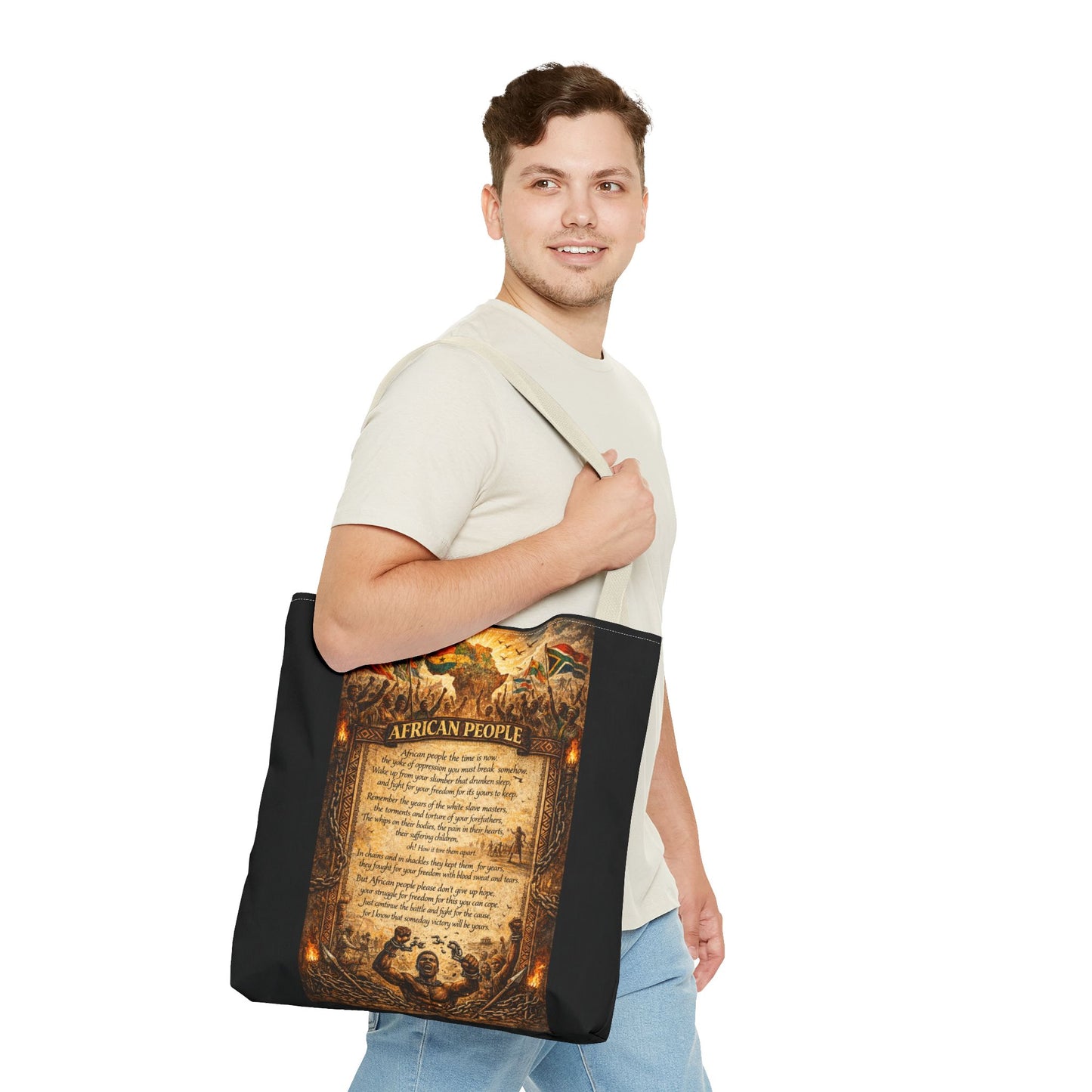 African People Black Tote Bag