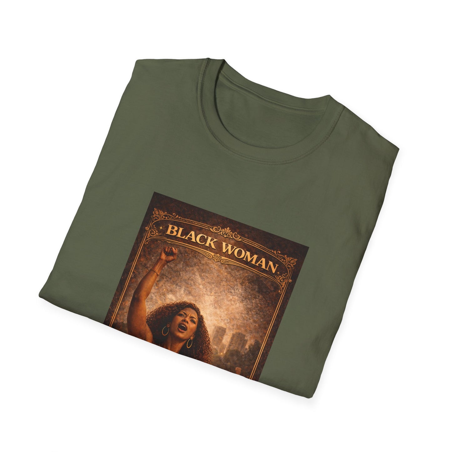 Black Woman - Unisex Softstyle T-Shirt