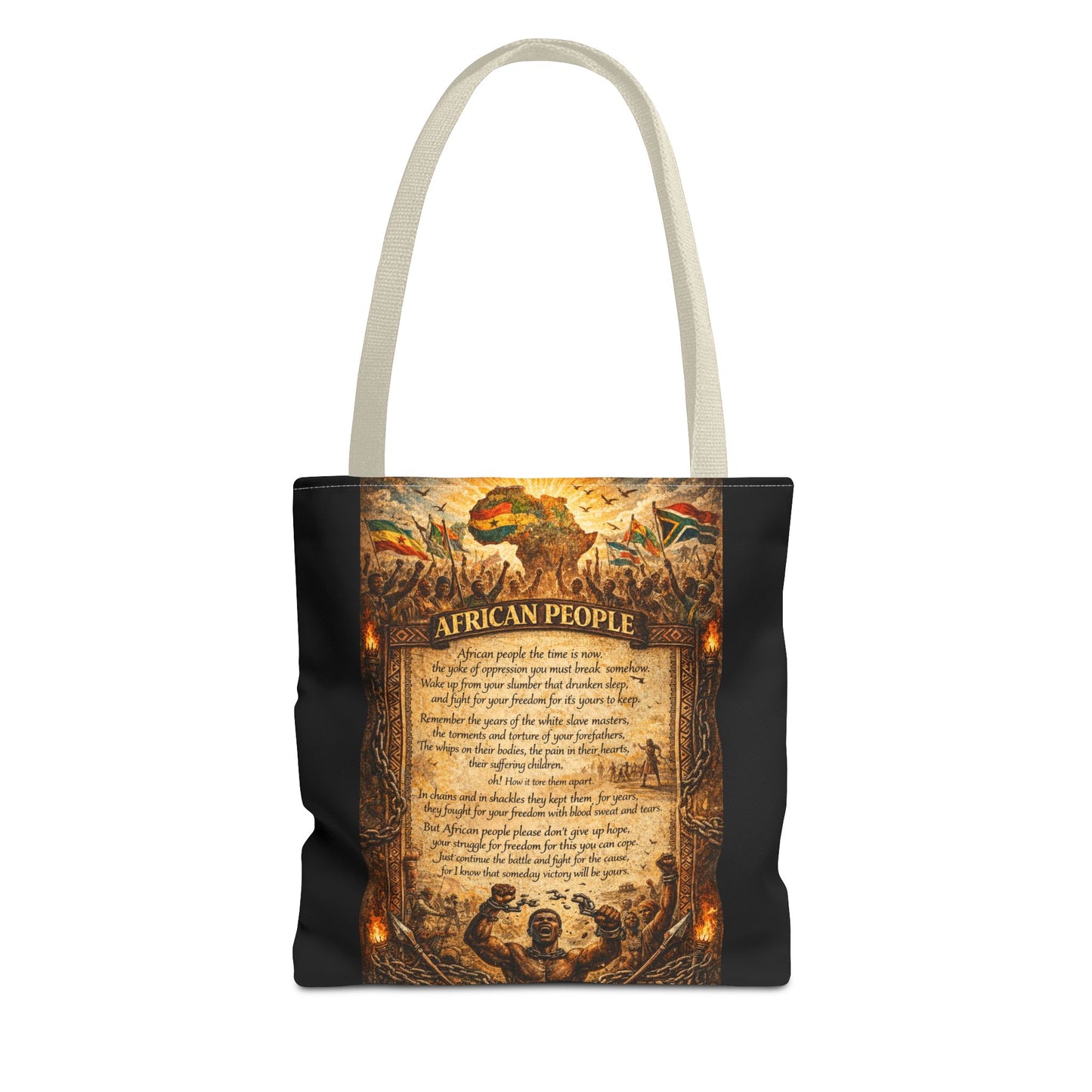 African People Black Tote Bag