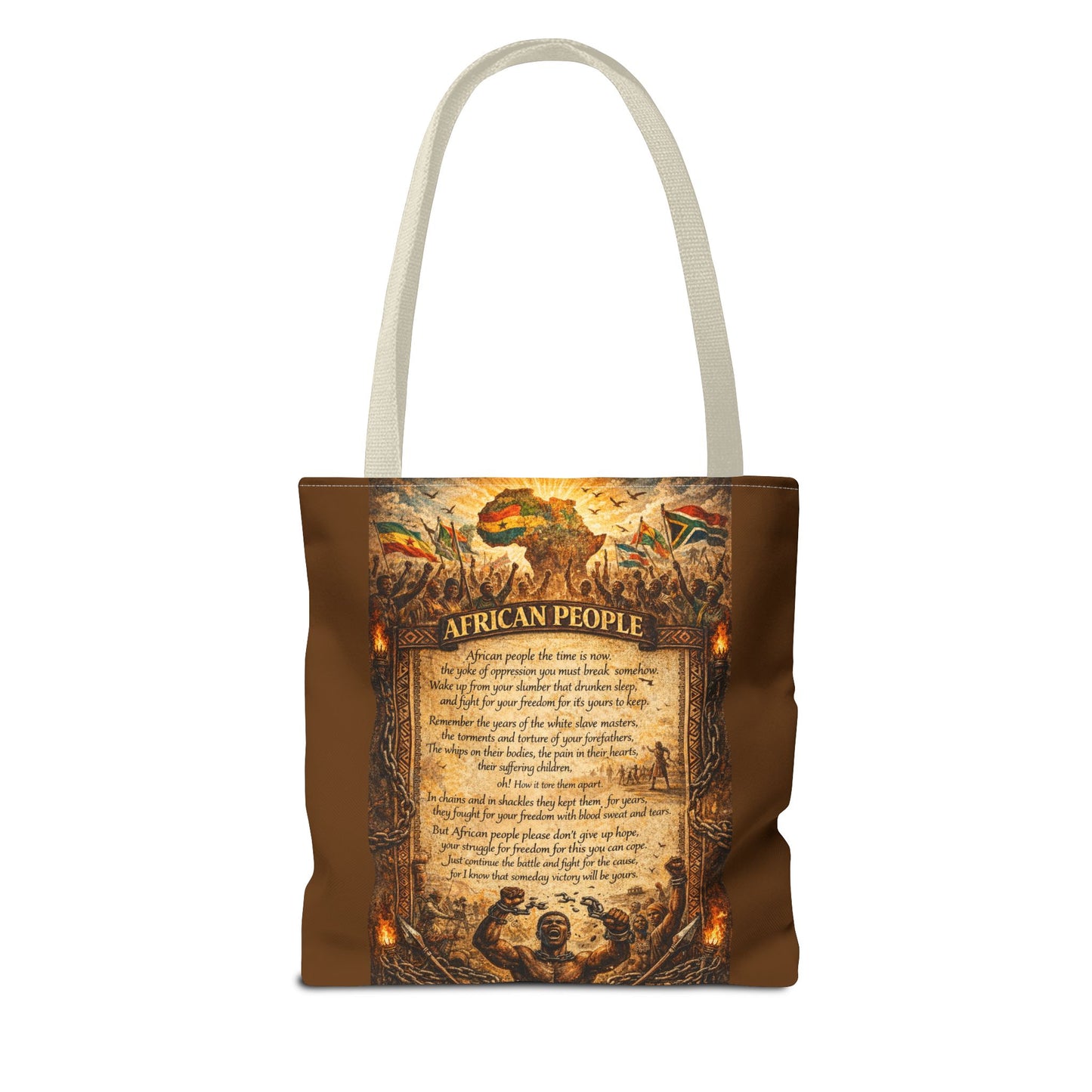 African People Brown Tote Bag