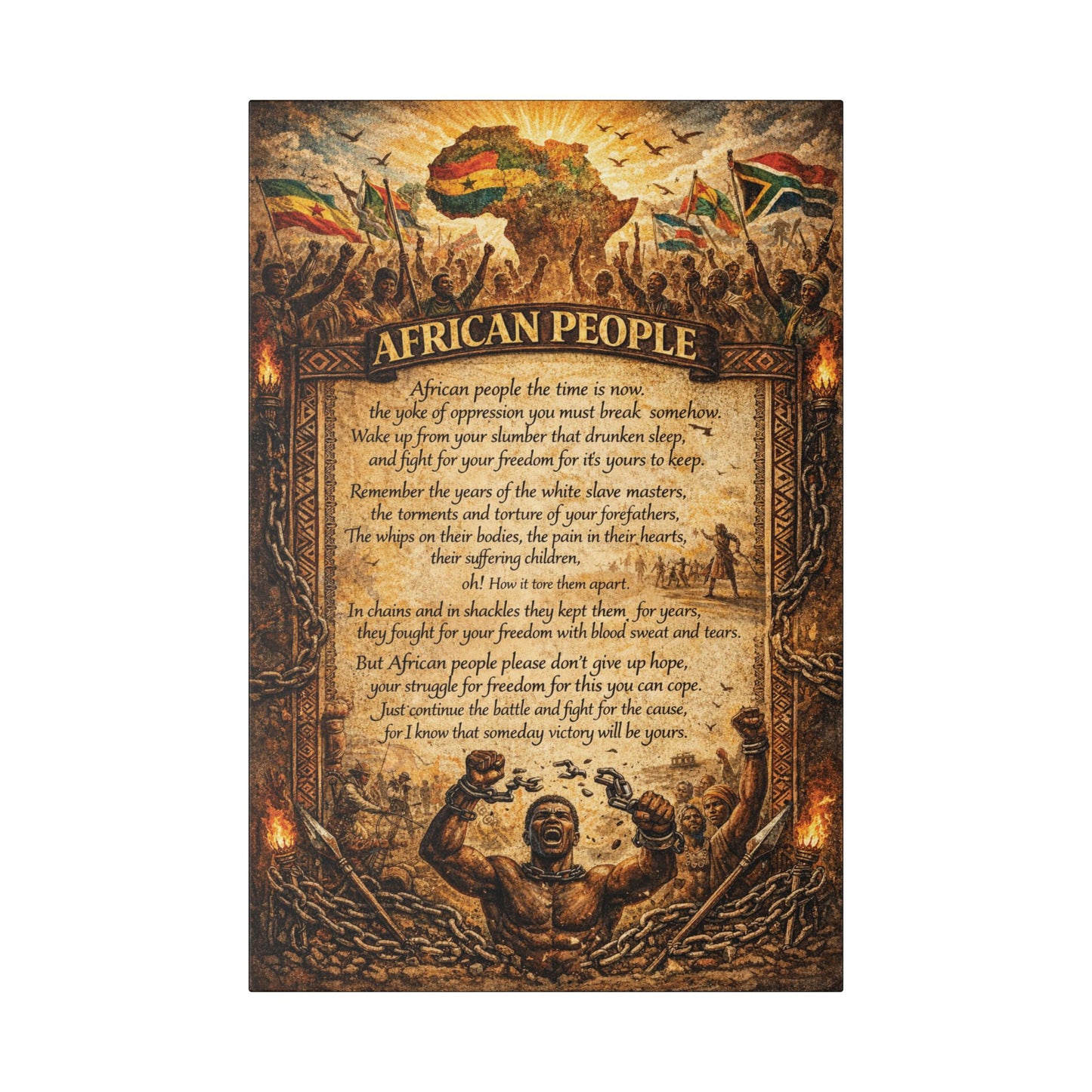 Classic Stretched Canvas - African People
