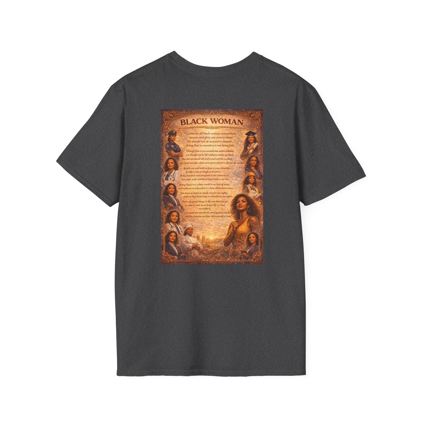 Black Woman - Unisex Softstyle T-Shirt