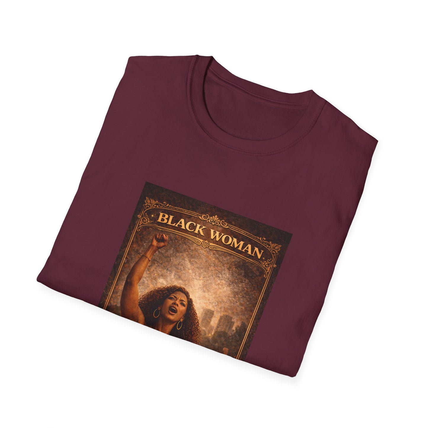 Black Woman - Unisex Softstyle T-Shirt