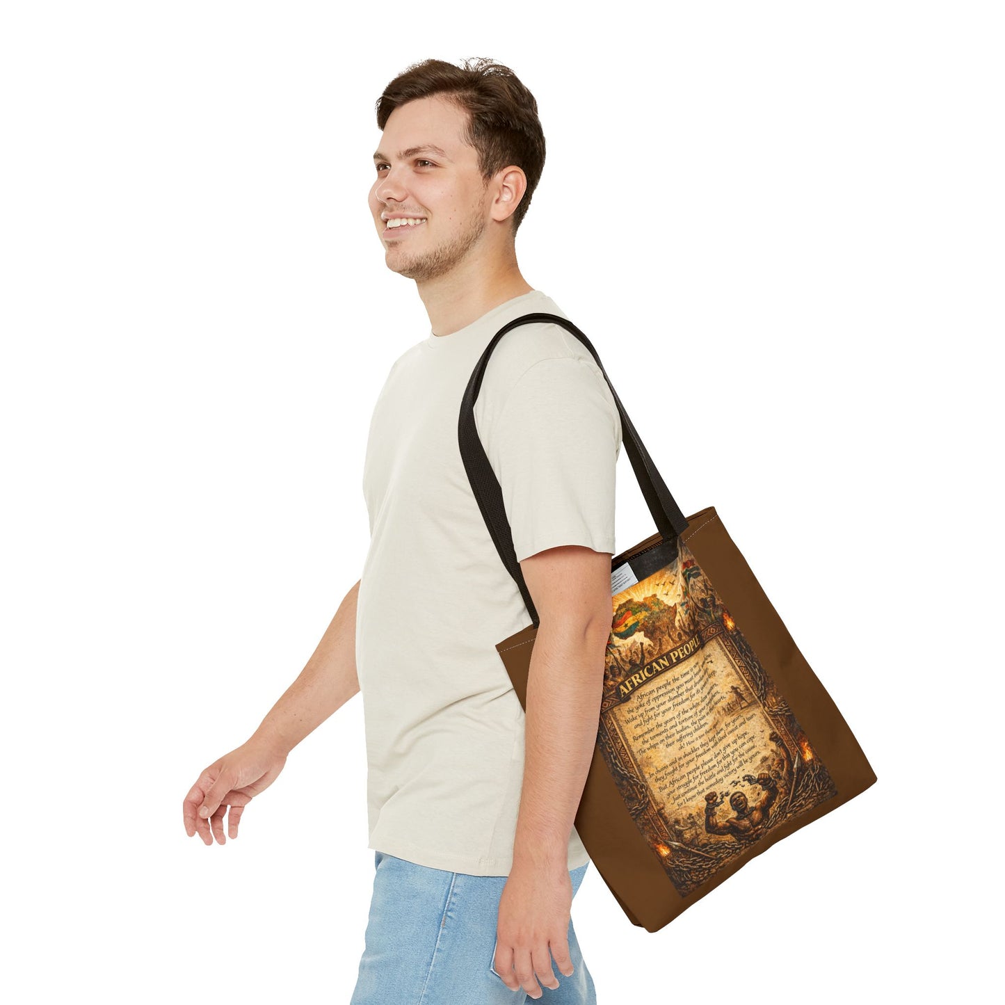 African People Brown Tote Bag