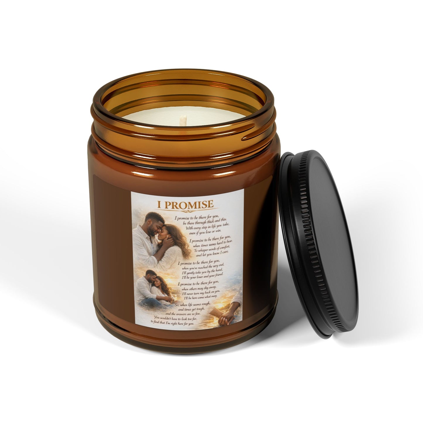 I Promise Scented Soy Candle (Multi-Size, Amber Jar)