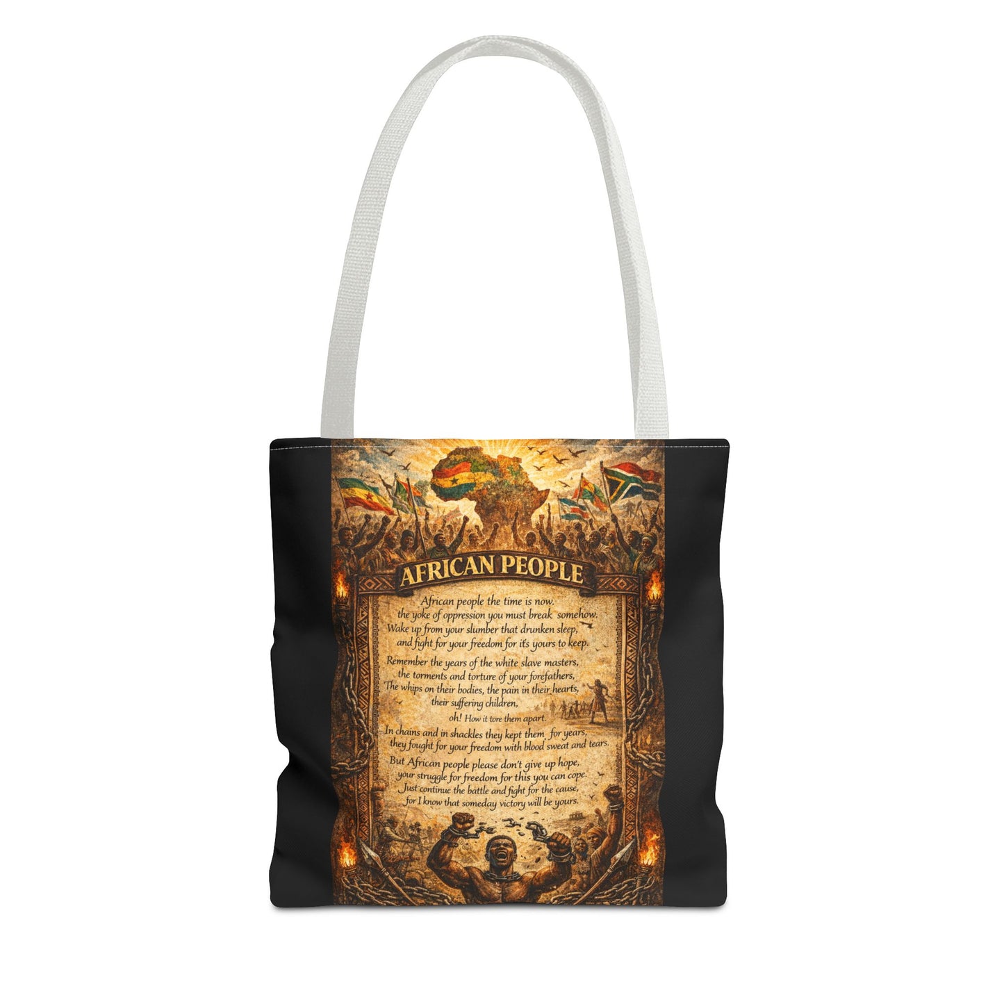 African People Black Tote Bag