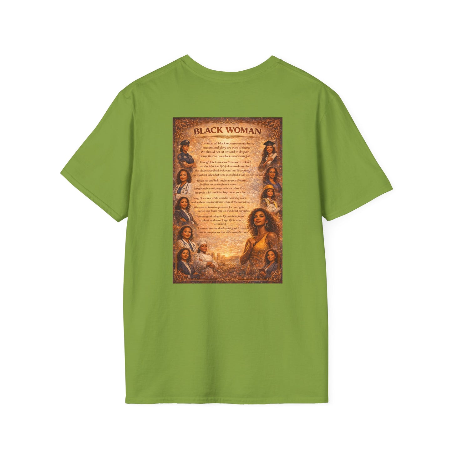 Black Woman - Unisex Softstyle T-Shirt