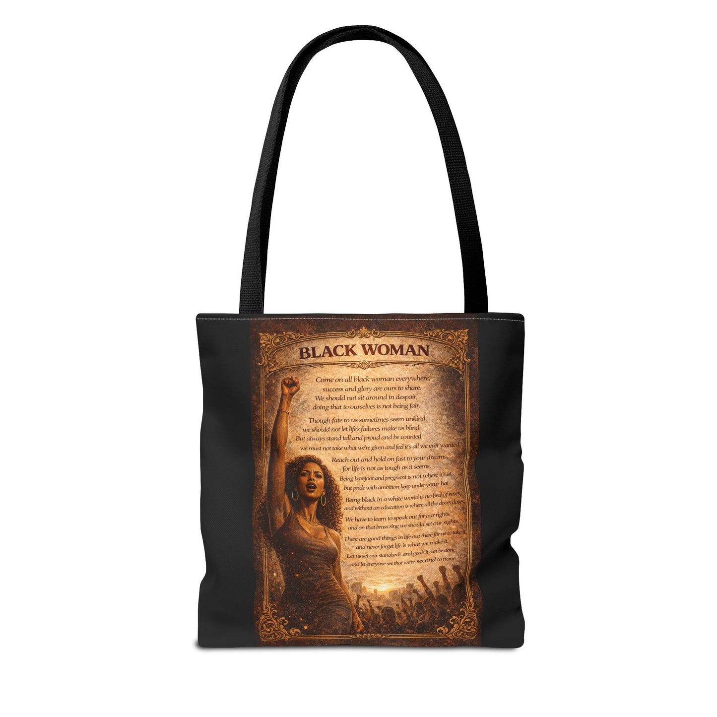 Black Woman Tote Bag