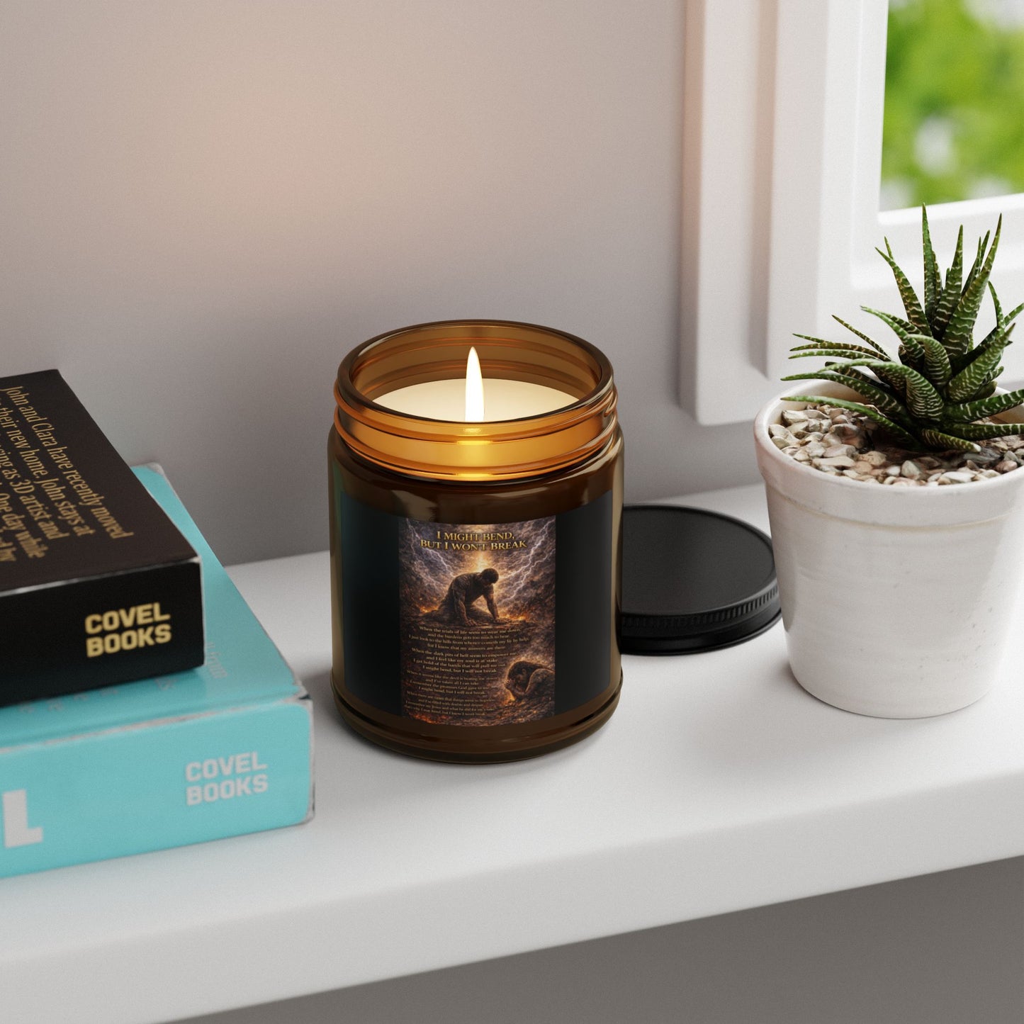 I Might Bend, But I Won't Break Scented Soy Candle (Multi-Size, Amber Jar)