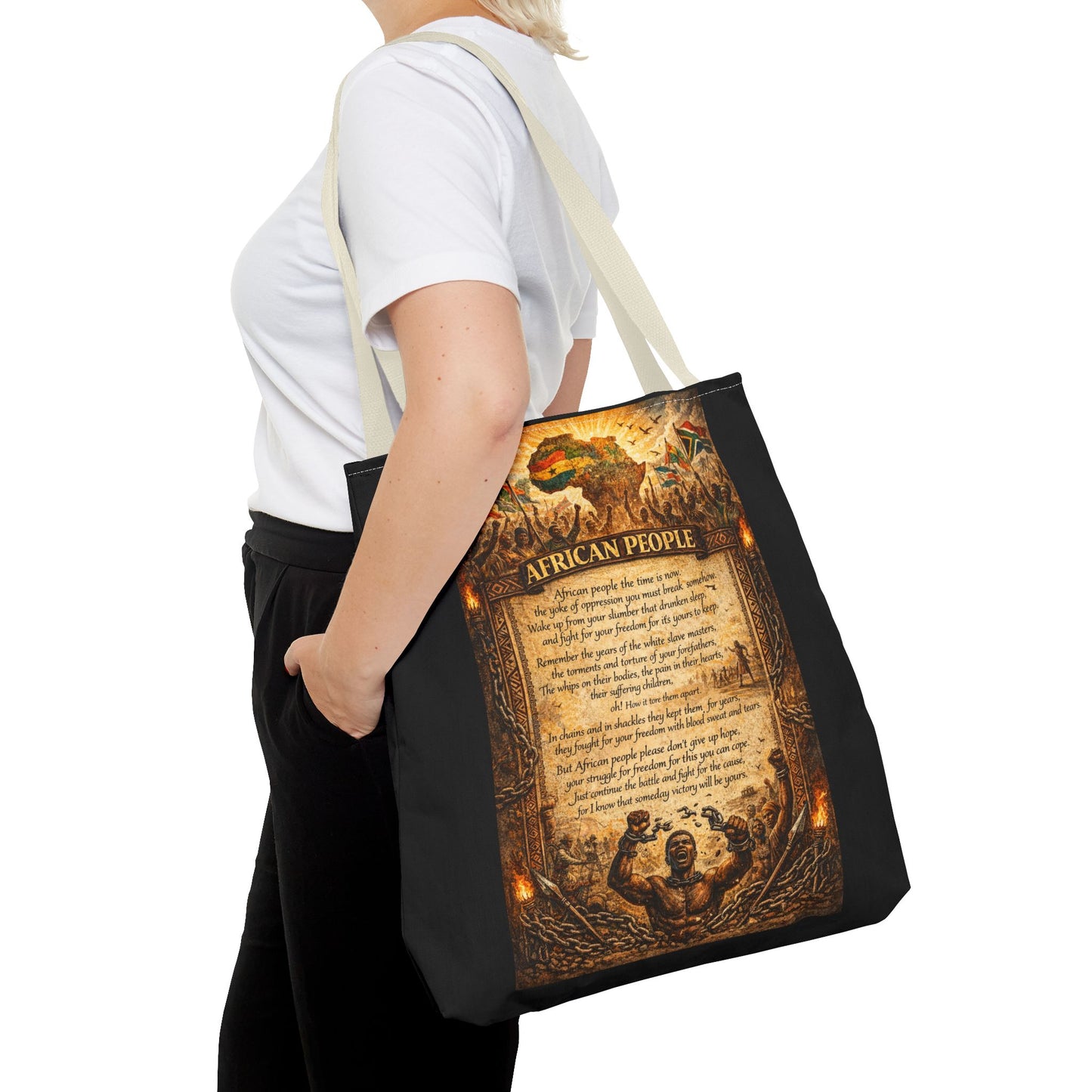 African People Black Tote Bag