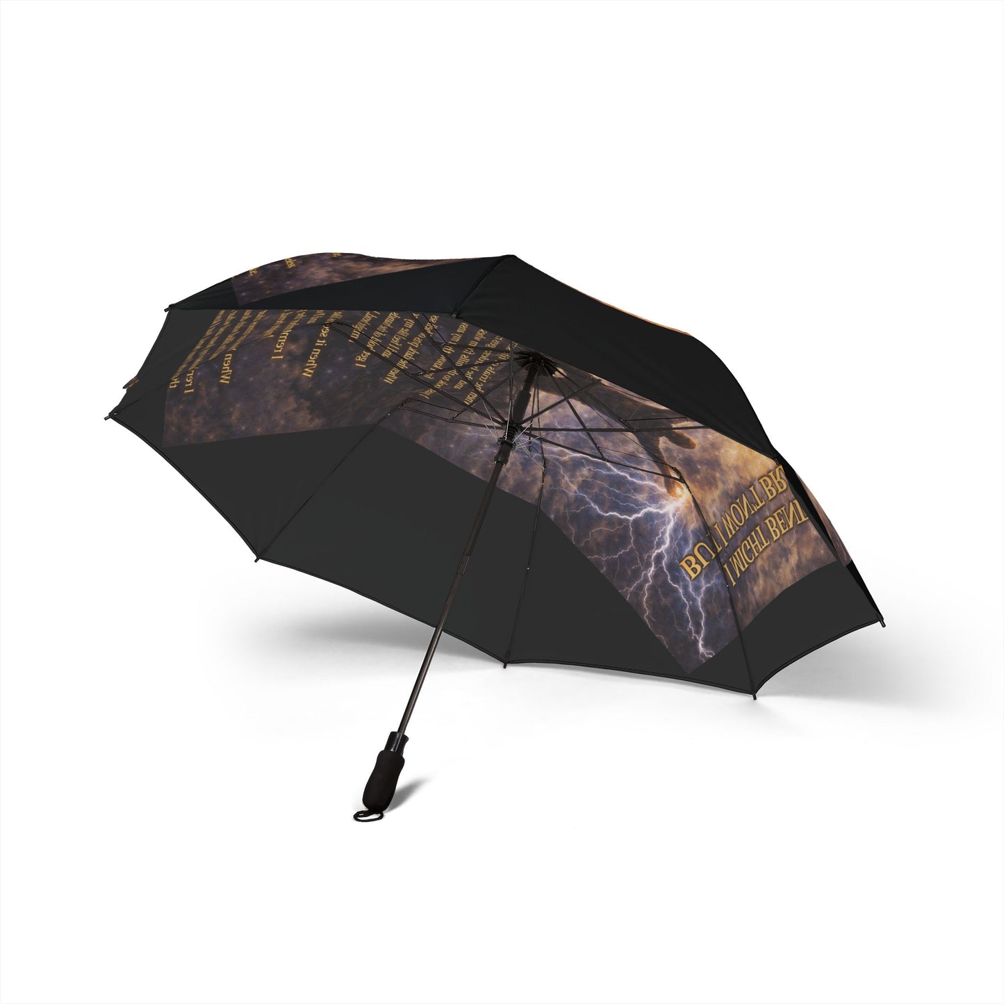 I Might Bend Black Semi-Automatic Foldable Umbrella