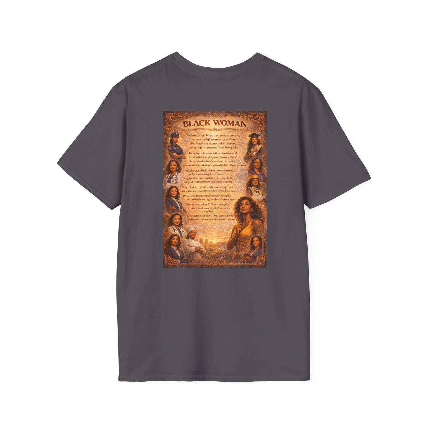 Black Woman - Unisex Softstyle T-Shirt