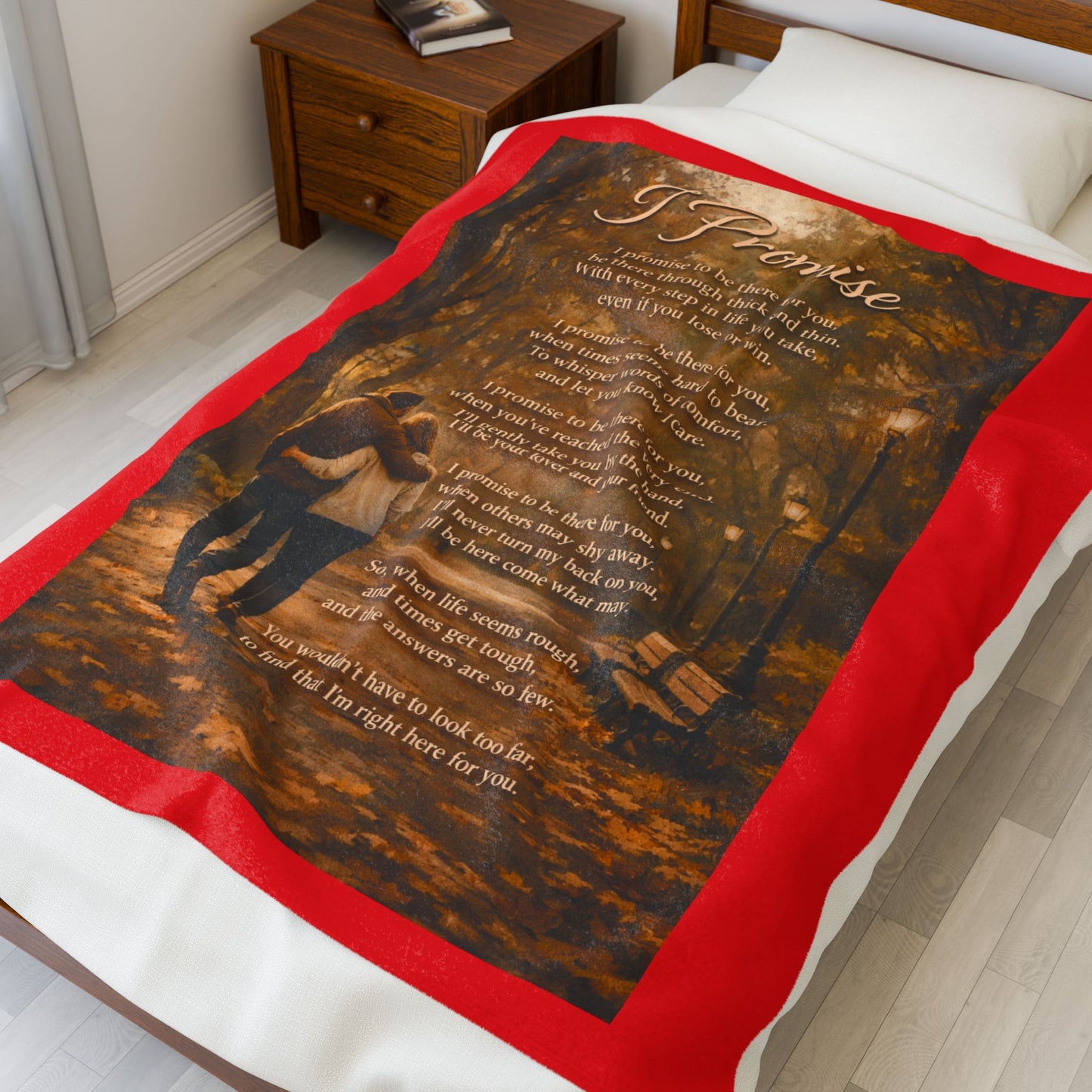 Red Velveteen Plush Blanket