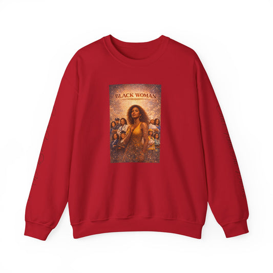 Black Woman - Unisex Heavy Blend™ Crewneck Sweatshirt
