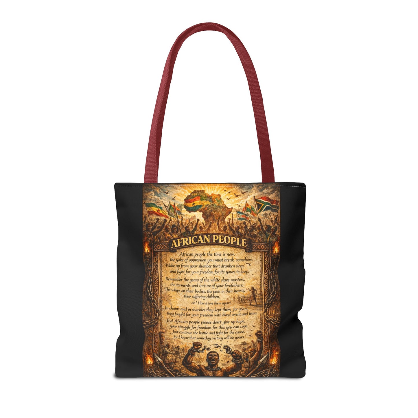 African People Black Tote Bag