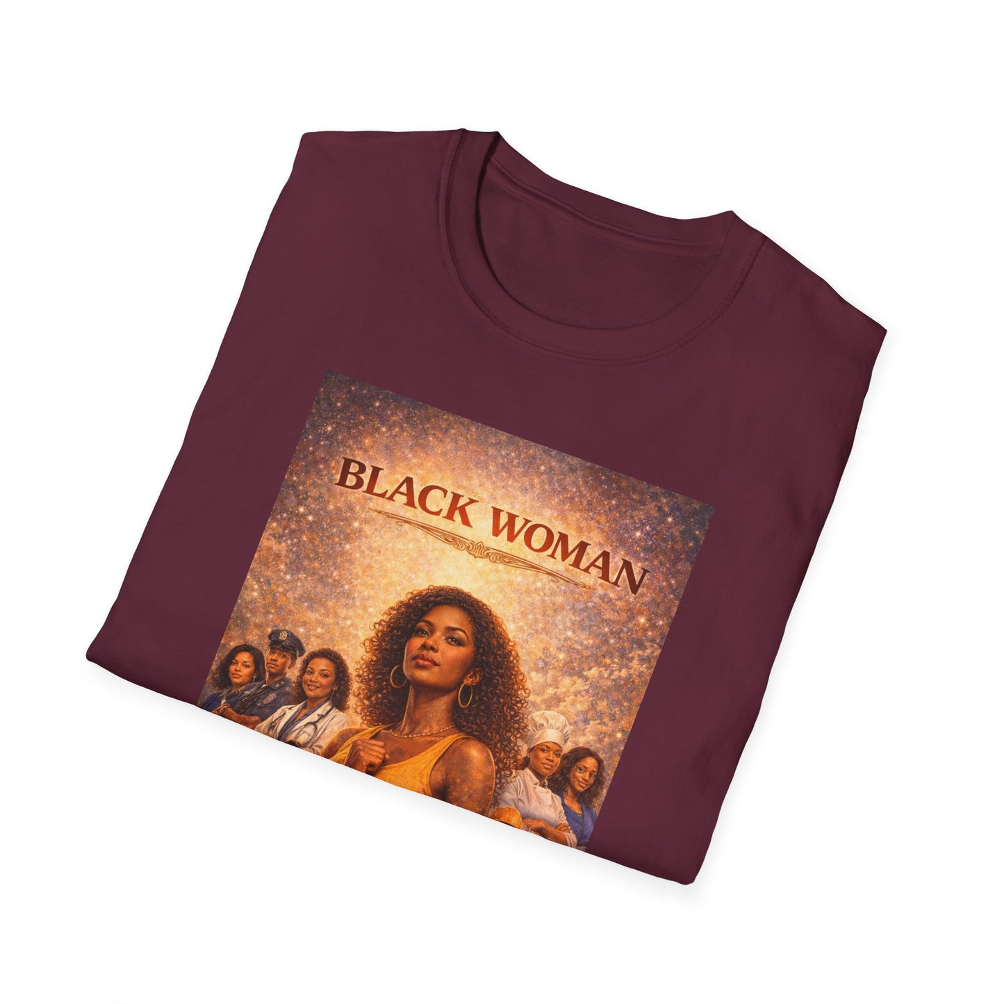Black Woman - Unisex Softstyle T-Shirt