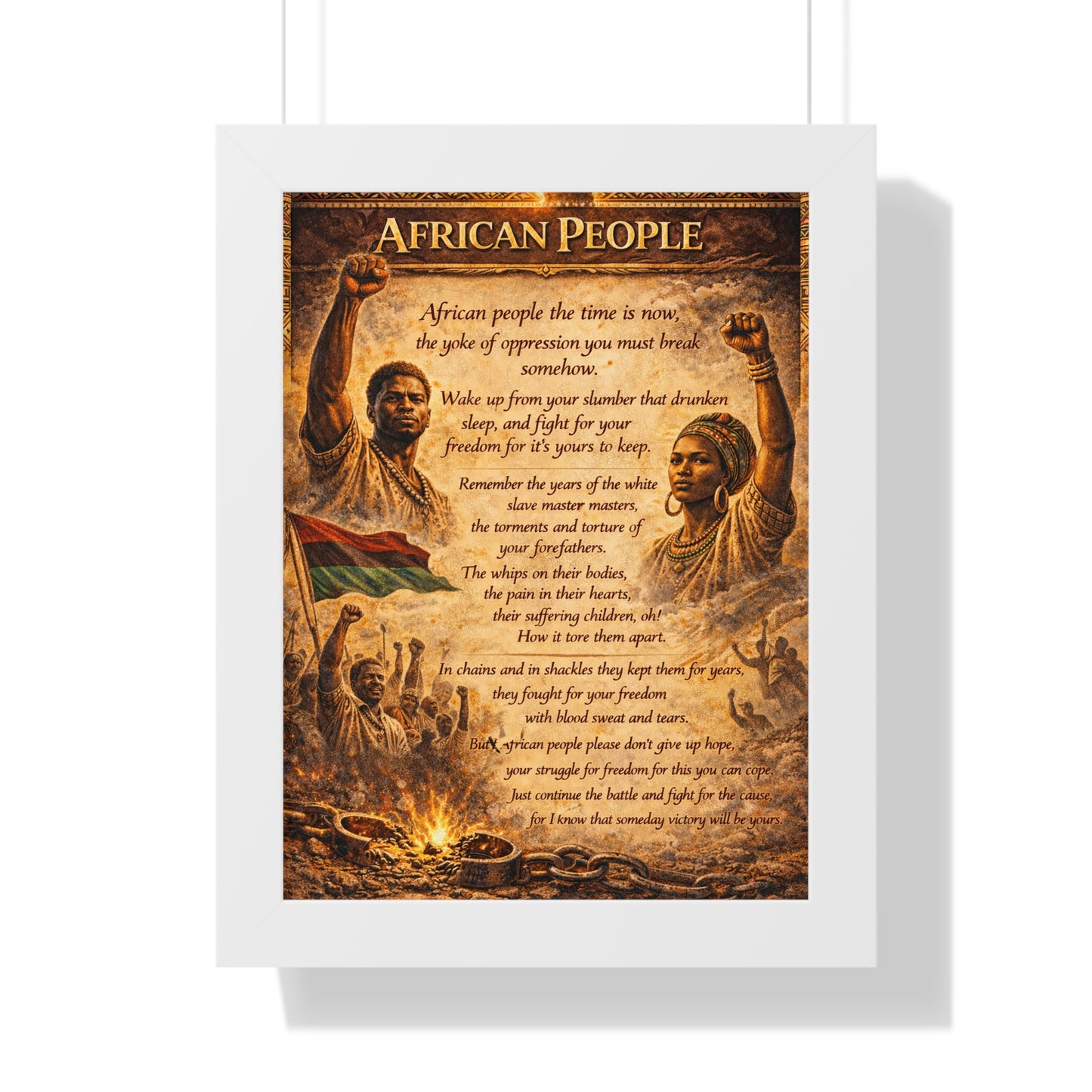 African People Framed Vertical Poster