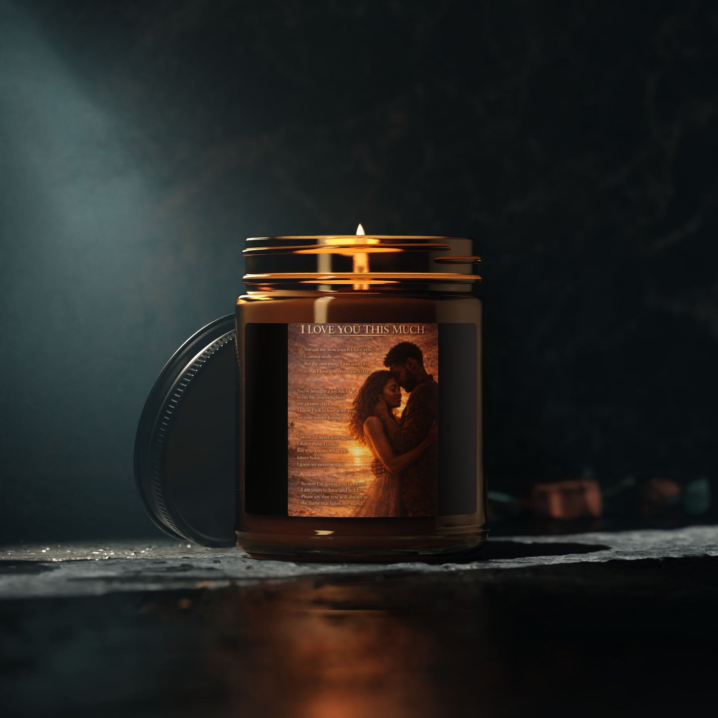 Copy of Scented Soy Candle (Multi-Size, Amber Jar)