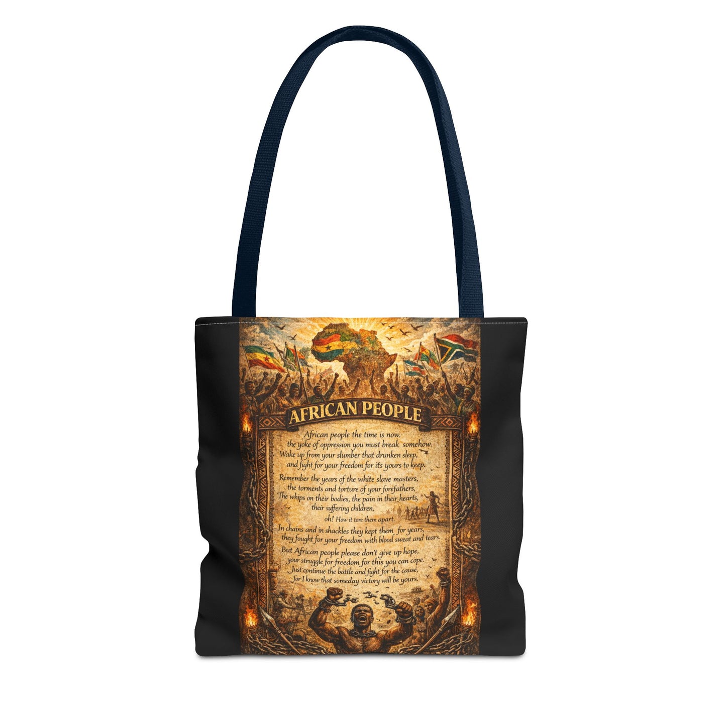 African People Black Tote Bag