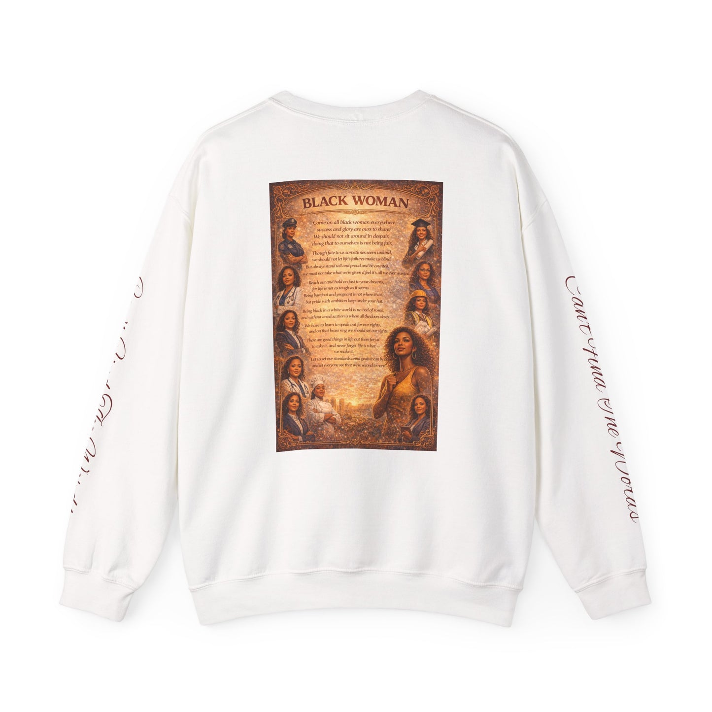 Black Woman - Unisex Heavy Blend™ Crewneck Sweatshirt
