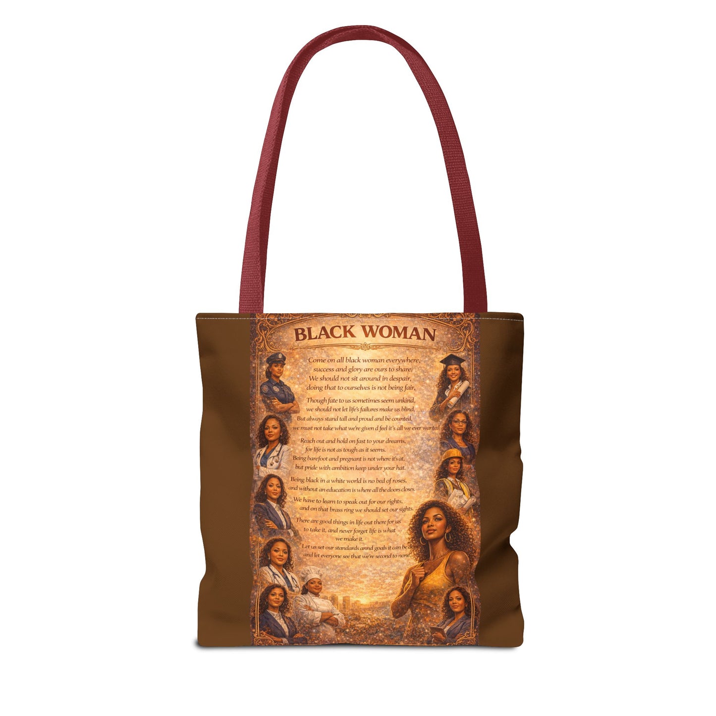 Black Woman Tote Bag