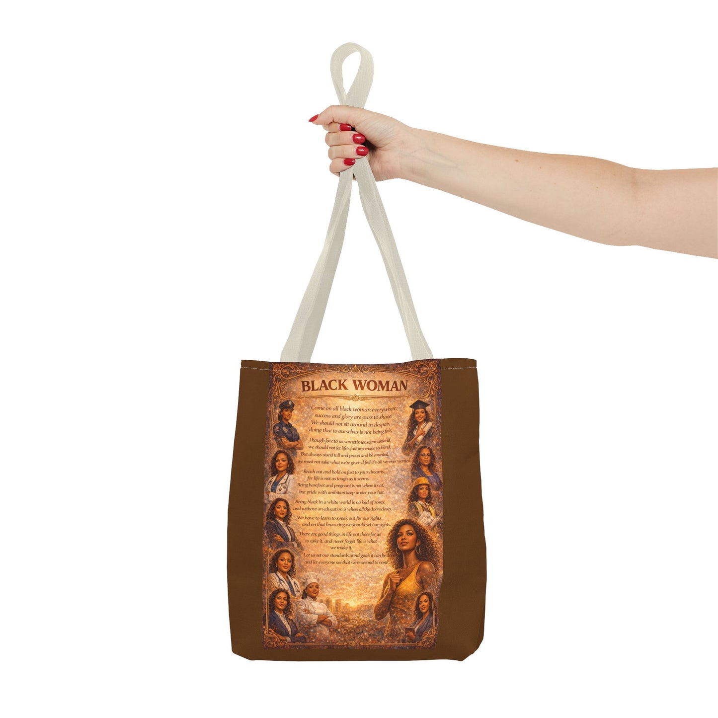 Black Woman Tote Bag