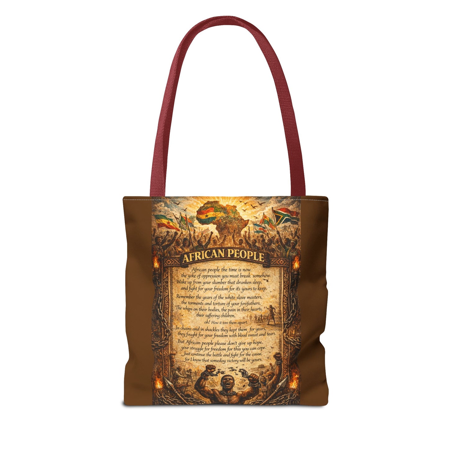African People Brown Tote Bag
