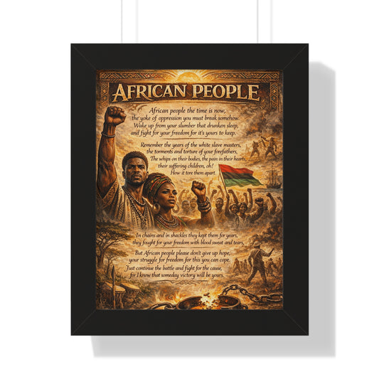 African People 2 Framed Vertical Poster
