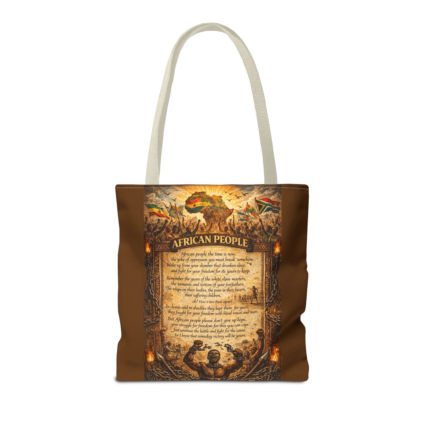 African People Brown Tote Bag