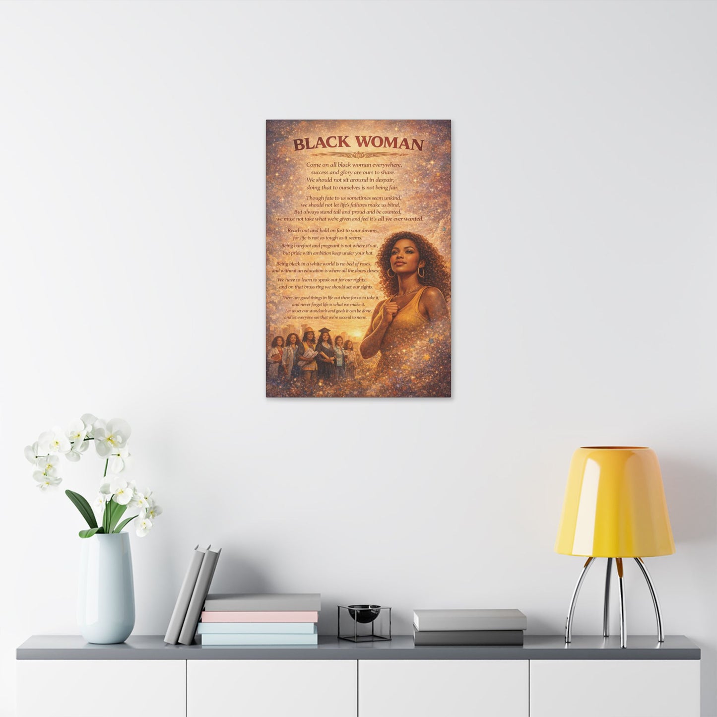 Classic Stretched Canvas - Black Woman
