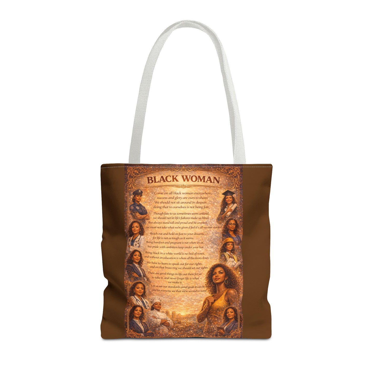 Black Woman Tote Bag