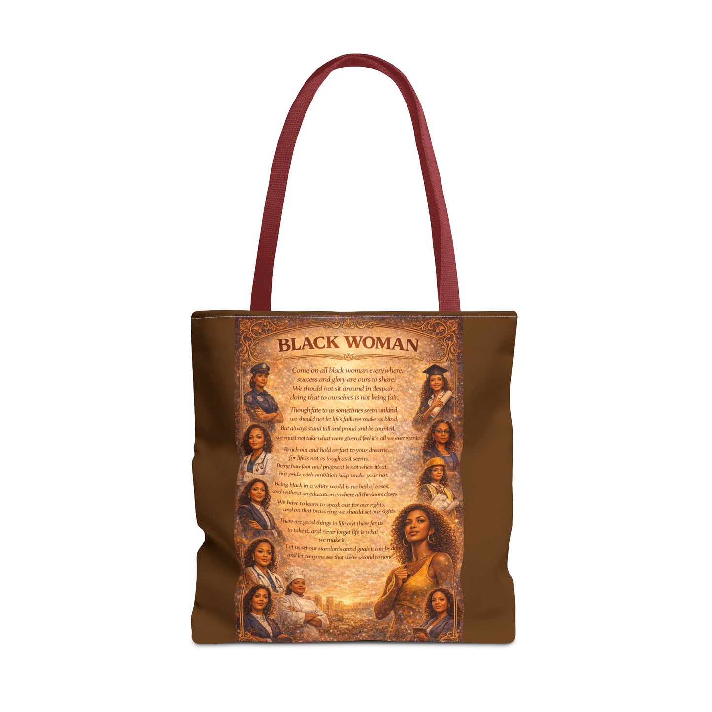 Black Woman Tote Bag