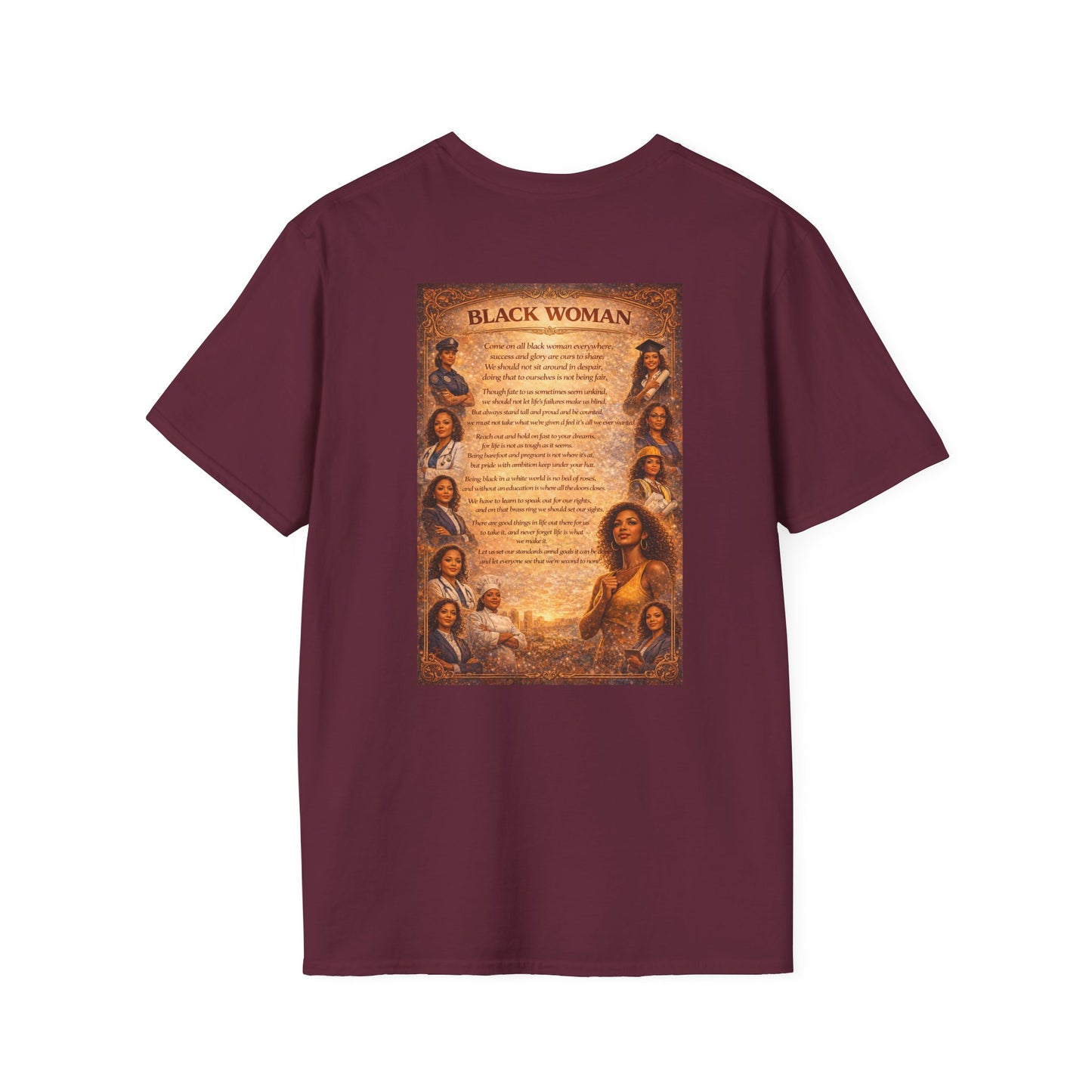 Black Woman - Unisex Softstyle T-Shirt