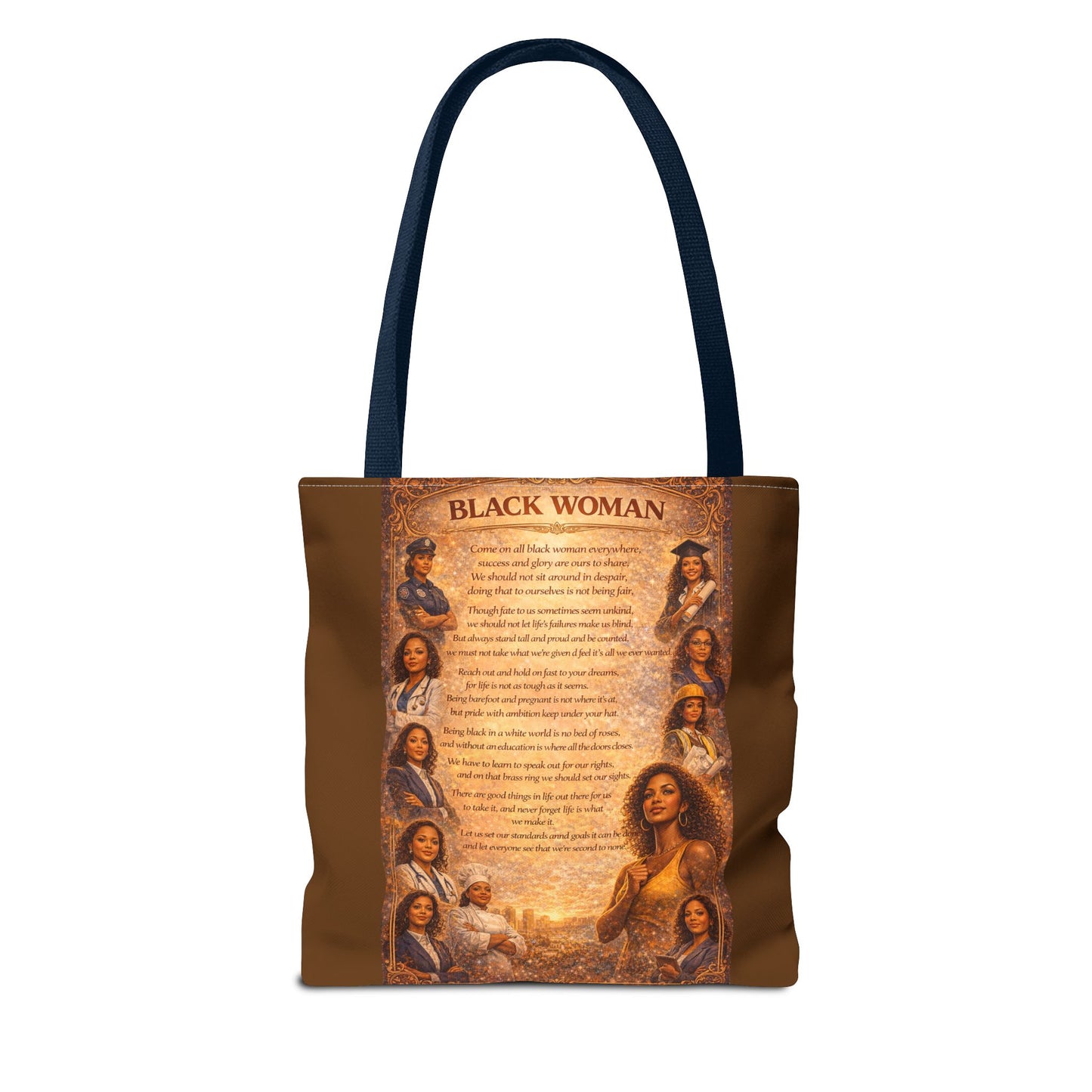 Black Woman Tote Bag
