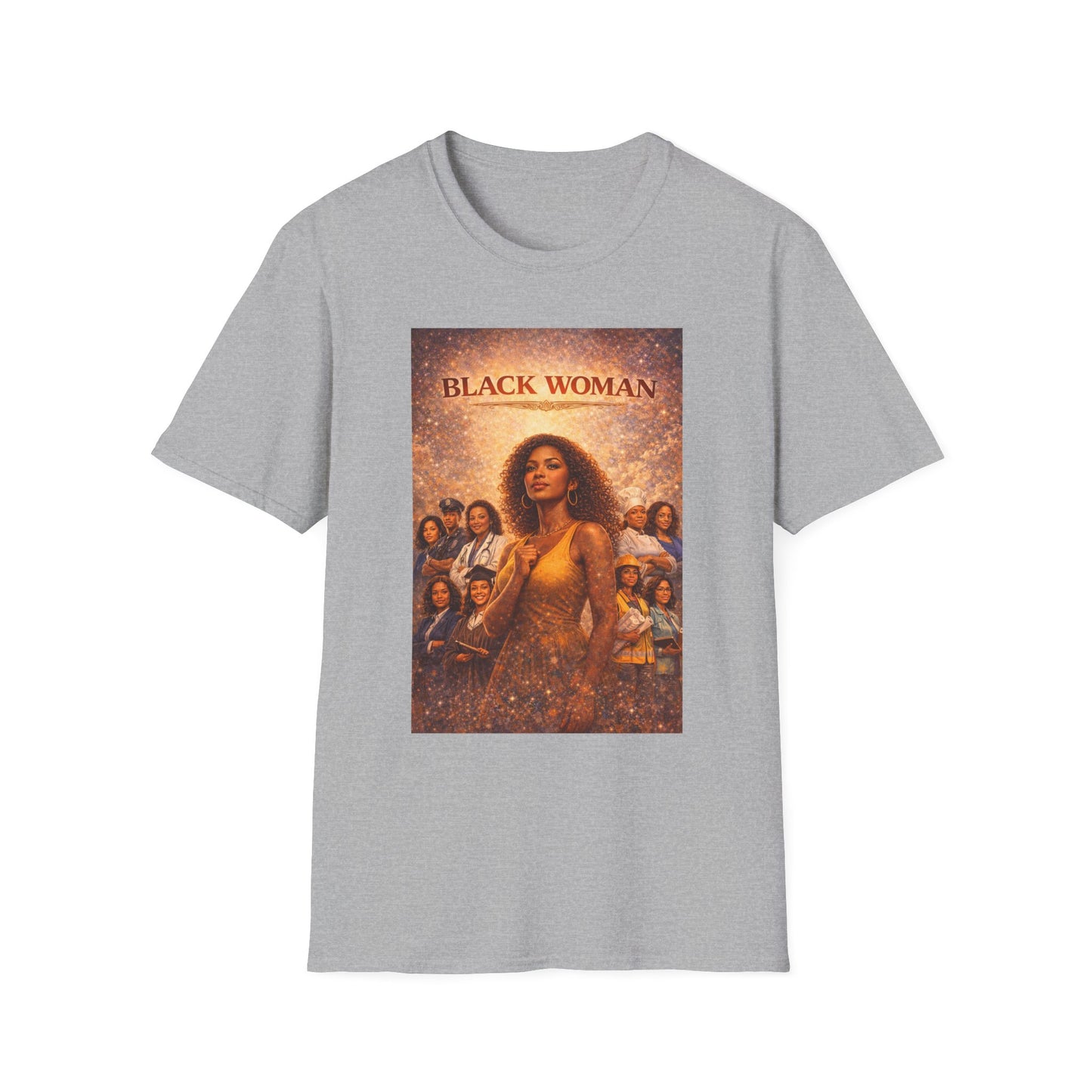 Black Woman - Unisex Softstyle T-Shirt