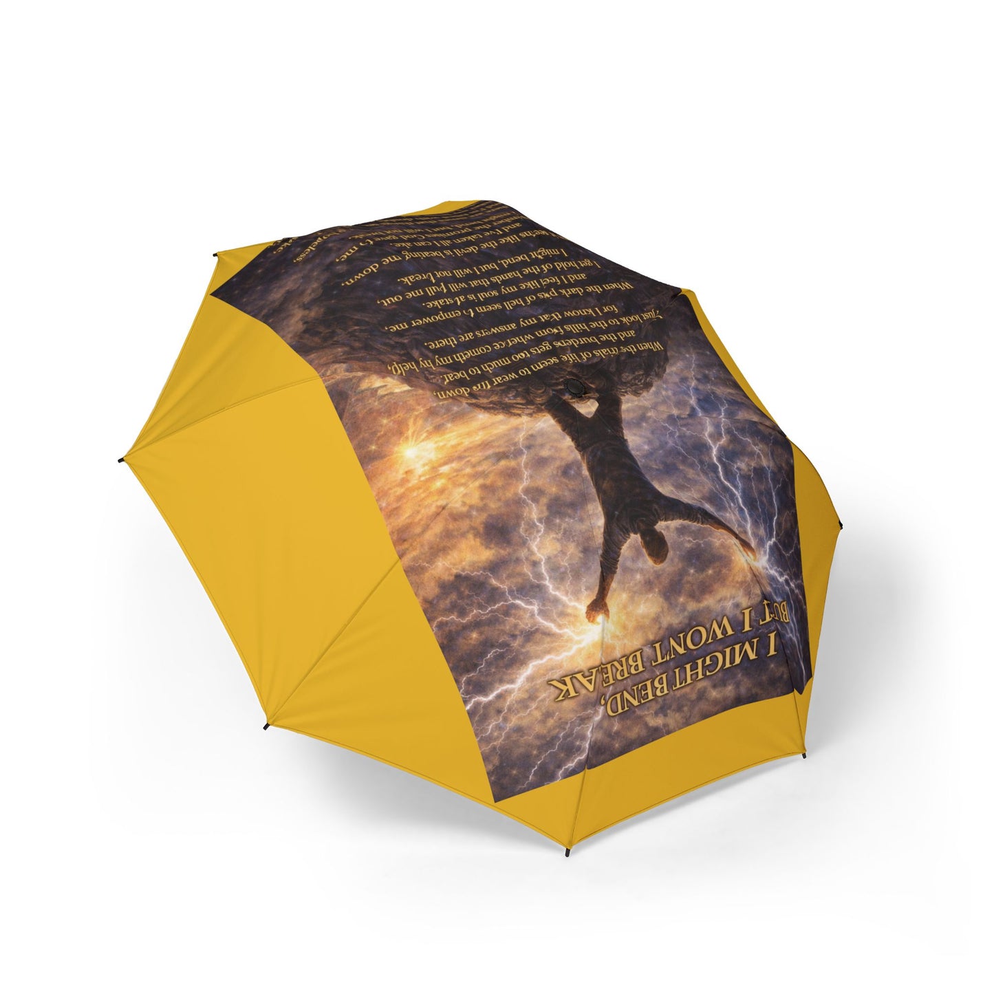I Might Bend Yellow Semi-Automatic Foldable Umbrella
