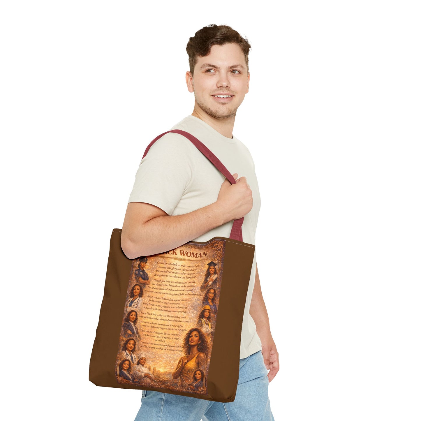 Black Woman Tote Bag