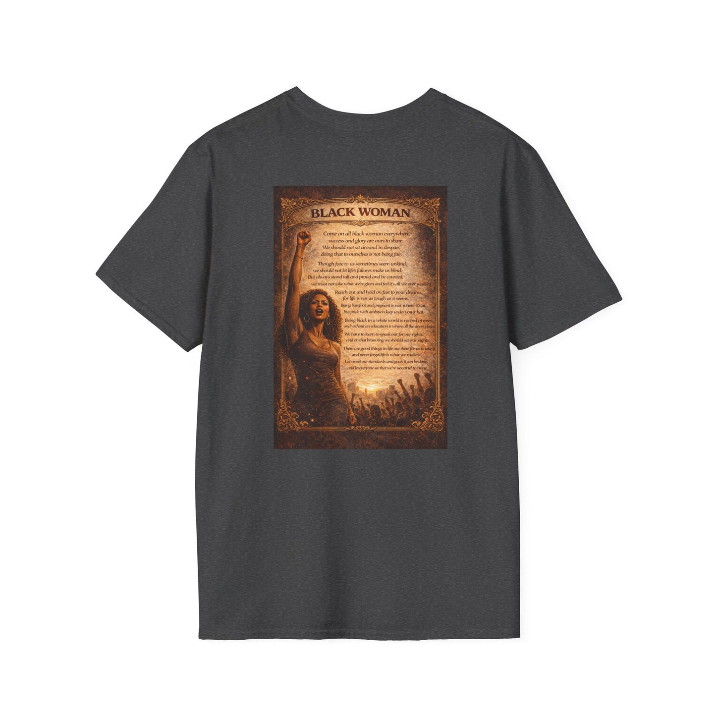 Black Woman - Unisex Softstyle T-Shirt