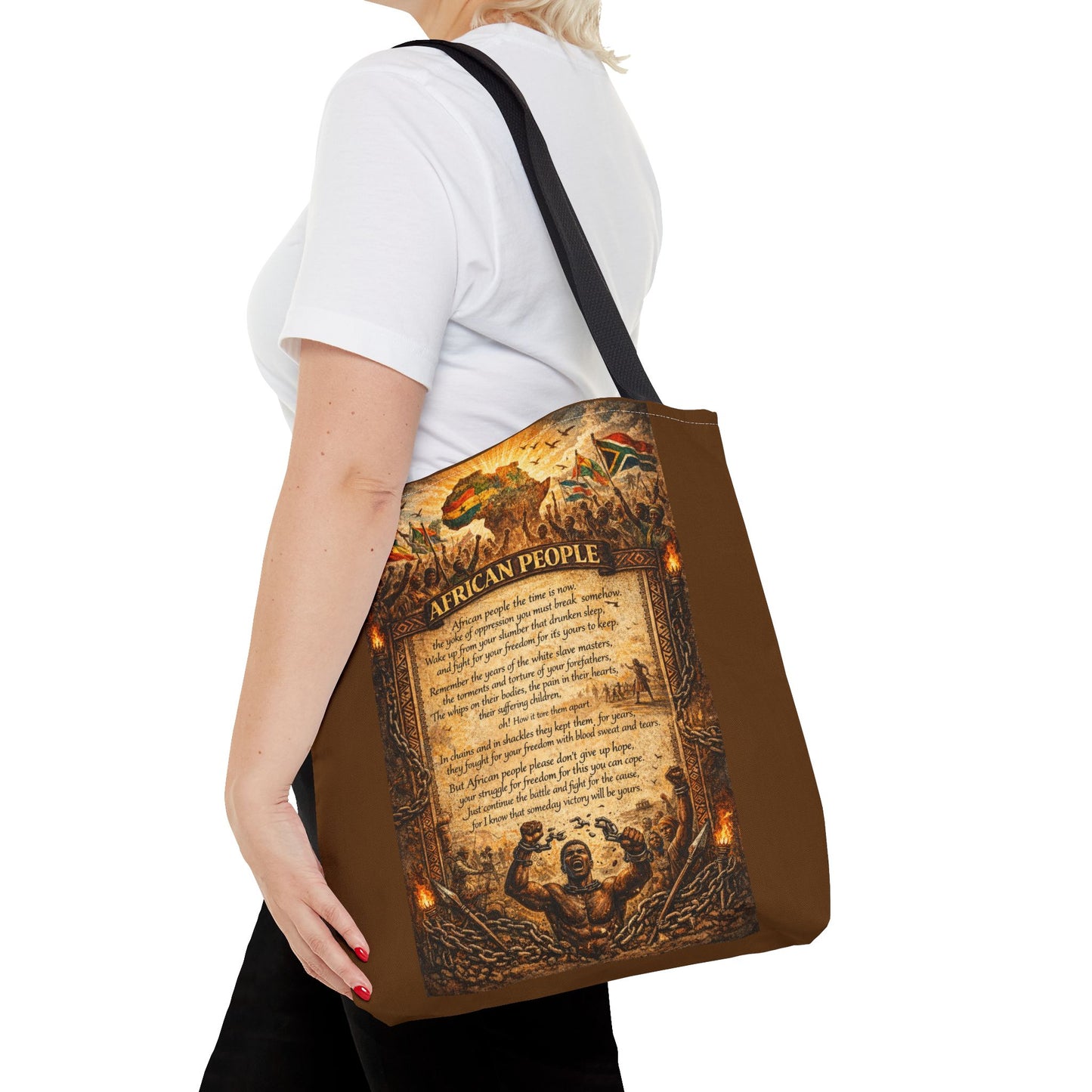African People Brown Tote Bag